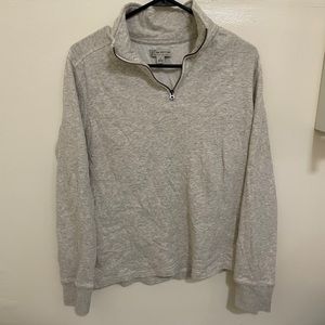 J. CREW light grey quarter zip pullover size small